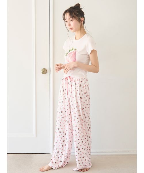 スナイデルホーム　ニットロングパンツ　PINK SNIDEL HOME（スナイデルホーム）の「【Milky Smooth】ニットロング