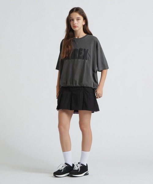 AVIREX(アヴィレックス)の「《直営店限定》FADE WASH SAGARA LOGO T-SHIRT(Tシャツ/カットソー・レディース・パープル/ライトグレー/オフホワイト/チャコールグレー・F)」の7枚目の写真