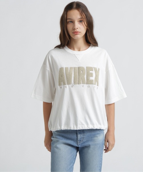 AVIREX(アヴィレックス)の「《直営店限定》FADE WASH SAGARA LOGO T-SHIRT(Tシャツ/カットソー・レディース・パープル/ライトグレー/オフホワイト/チャコールグレー・F)」の13枚目の写真
