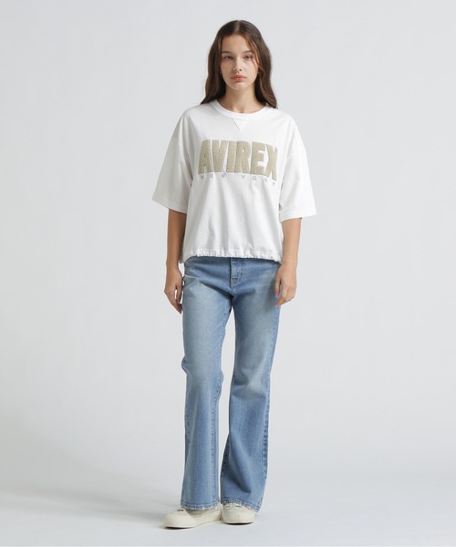 AVIREX(アヴィレックス)の「《直営店限定》FADE WASH SAGARA LOGO T-SHIRT(Tシャツ/カットソー・レディース・パープル/ライトグレー/オフホワイト/チャコールグレー・F)」の15枚目の写真