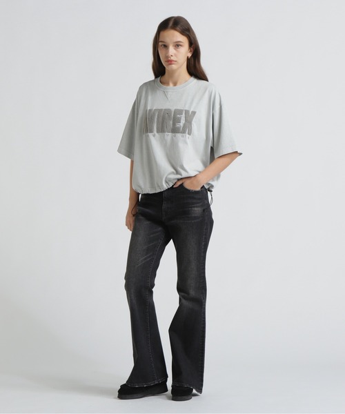 AVIREX(アヴィレックス)の「《直営店限定》FADE WASH SAGARA LOGO T-SHIRT(Tシャツ/カットソー・レディース・パープル/ライトグレー/オフホワイト/チャコールグレー・F)」の21枚目の写真