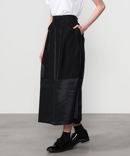Bshop(ビショップ)の「eunoia | チューリップ コンビ ロングスカート WOMEN(スカート・レディース・ブラック・ONE)」の2枚目の写真