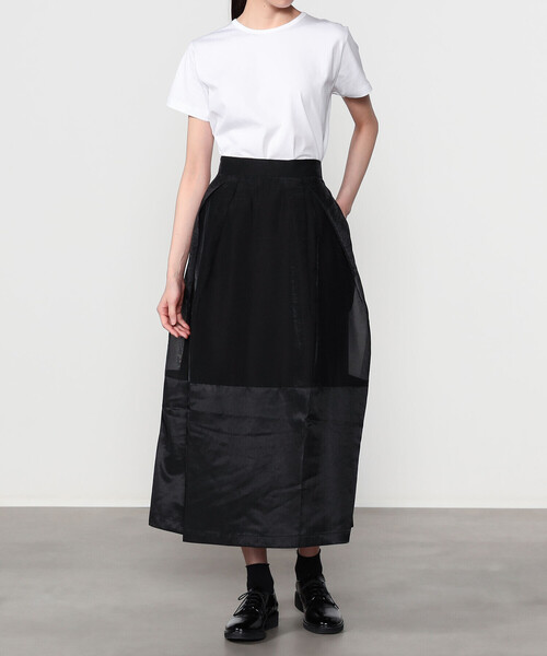 Bshop(ビショップ)の「eunoia | チューリップ コンビ ロングスカート WOMEN(スカート・レディース・ブラック・ONE)」の3枚目の写真