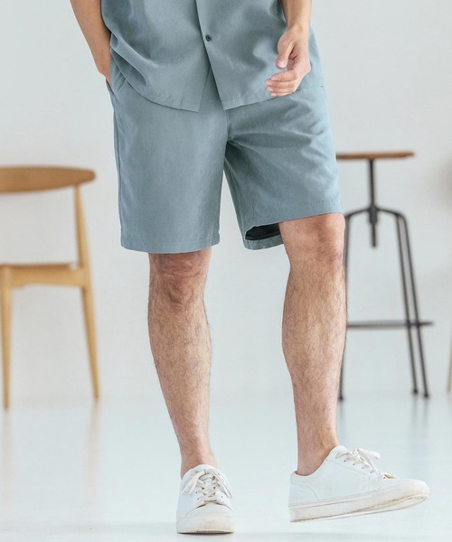 Magine（マージン）の「mp14825-Poly Peach Relax Fit Easy Short Pants ショートパンツ(MGN-261-003)（その他パンツ・メンズ・ベージュ/ブラック/ブルーグレー・48/46/44）」の3枚目の写真