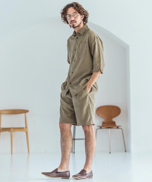 Magine（マージン）の「mp14825-Poly Peach Relax Fit Easy Short Pants ショートパンツ(MGN-261-003)（その他パンツ・メンズ・ベージュ/ブラック/ブルーグレー・48/46/44）」の6枚目の写真