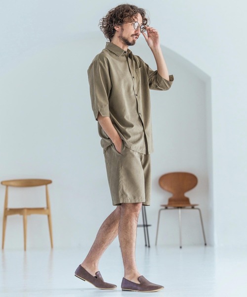 Magine（マージン）の「mp14825-Poly Peach Relax Fit Easy Short Pants ショートパンツ(MGN-261-003)（その他パンツ・メンズ・ベージュ/ブラック/ブルーグレー・48/46/44）」の7枚目の写真