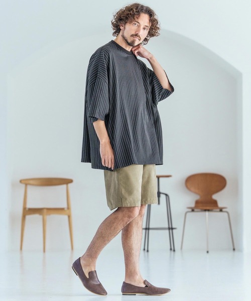 Magine（マージン）の「mp14825-Poly Peach Relax Fit Easy Short Pants ショートパンツ(MGN-261-003)（その他パンツ・メンズ・ベージュ/ブラック/ブルーグレー・48/46/44）」の8枚目の写真