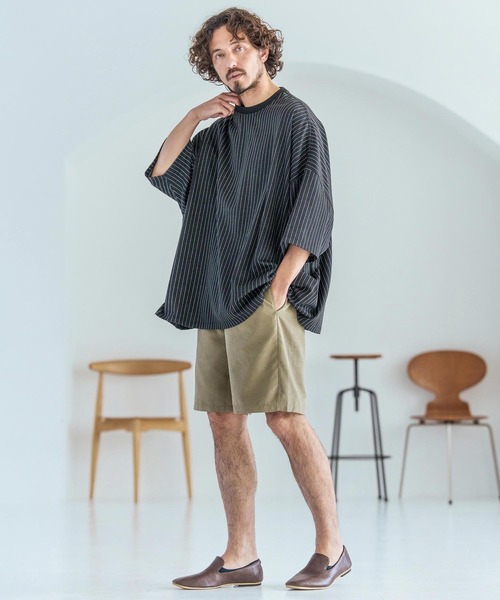 Magine（マージン）の「mp14825-Poly Peach Relax Fit Easy Short Pants ショートパンツ(MGN-261-003)（その他パンツ・メンズ・ベージュ/ブラック/ブルーグレー・48/46/44）」の9枚目の写真