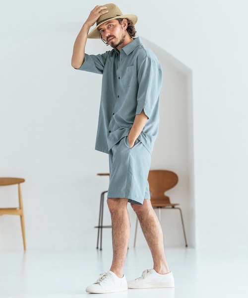 Magine（マージン）の「mp14825-Poly Peach Relax Fit Easy Short Pants ショートパンツ(MGN-261-003)（その他パンツ・メンズ・ベージュ/ブラック/ブルーグレー・48/46/44）」の13枚目の写真