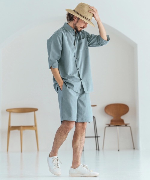 Magine（マージン）の「mp14825-Poly Peach Relax Fit Easy Short Pants ショートパンツ(MGN-261-003)（その他パンツ・メンズ・ベージュ/ブラック/ブルーグレー・48/46/44）」の14枚目の写真