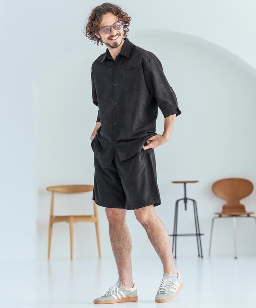 Magine（マージン）の「mp14825-Poly Peach Relax Fit Easy Short Pants ショートパンツ(MGN-261-003)（その他パンツ・メンズ・ベージュ/ブラック/ブルーグレー・48/46/44）」の19枚目の写真