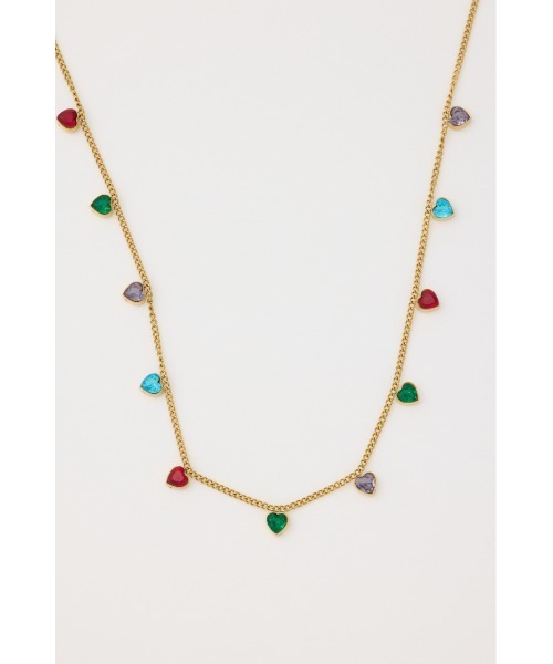 RODEO CROWNS WIDE BOWL（ロデオクラウンズワイドボウル）の「ハートストーンネックレス（ネックレス・レディース・ゴールド・FREE）」の3枚目の写真