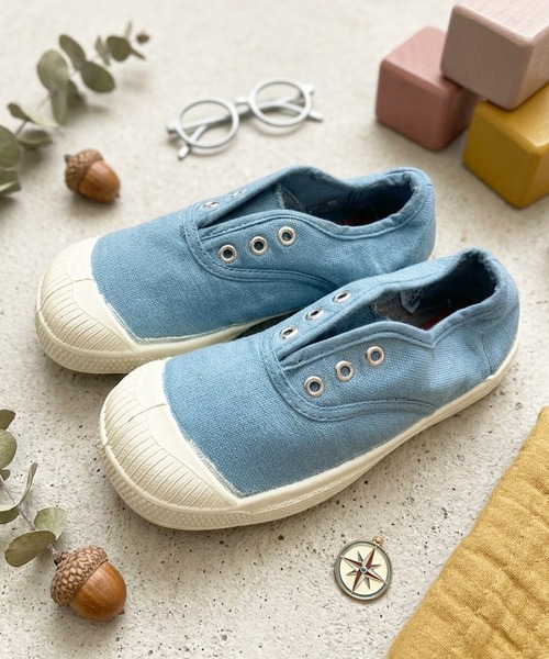 BENSIMON（ベンシモン）の「【BENSIMON】ベンシモン BENSIMON キッズ 子供用 100%キャンバス エリーアンファン スニーカー（スニーカー・キッズ・スモークピンク/ライトインディゴブルー/マスタード・15.0cm/16.0cm）」の2枚目の写真