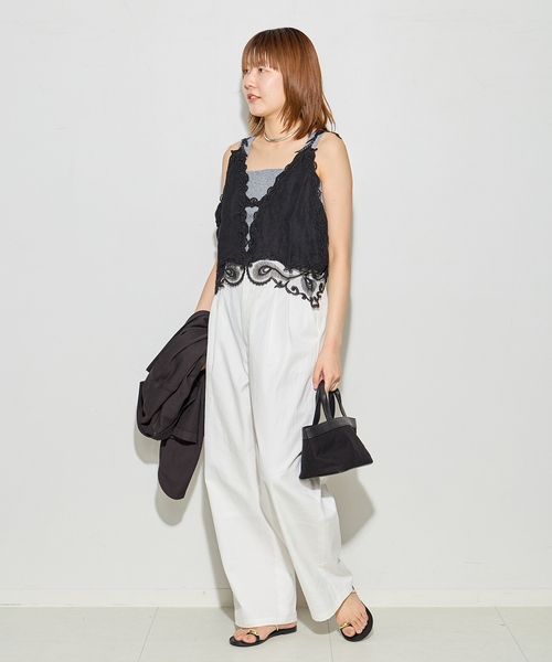 journal standard L'essage（ジャーナルスタンダードレサージュ）の「《追加》【MAURIZIO MYKONOS/マウリツィオ ミコノス】 TOP：ブラウス（シャツ/ブラウス・レディース・ブラック/ホワイト・MEDIUM）」の7枚目の写真