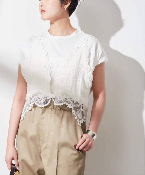 journal standard L'essage（ジャーナルスタンダードレサージュ）の「《追加》【MAURIZIO MYKONOS/マウリツィオ ミコノス】 TOP：ブラウス（シャツ/ブラウス・レディース・ブラック/ホワイト・MEDIUM）」の20枚目の写真