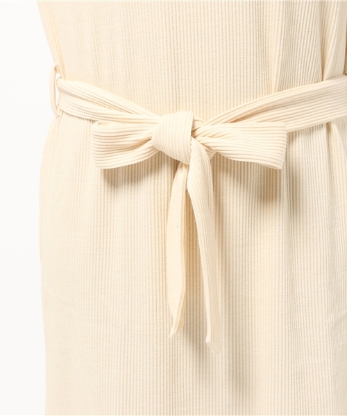 Chico(チコ)の「【who's who Chico】テレコVネック紐付ワンピース(ワンピース・レディース・アイボリー/ピンクベージュ/ライトグレー・FREE)」の5枚目の写真