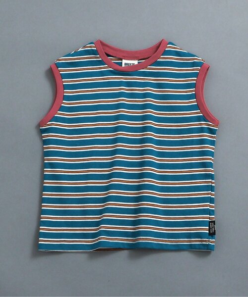 BREEZE（ブリーズ）の「【WEB限定】レトロ総柄&ボーダータンクトップ（タンクトップ・キッズ・ブラック/ブルー/オフホワイト/ターコイズブルー/ブラウン/ピンク/サーモンピンク/チャコール/オレンジ/イエロー・100/110/120/130/140/90）」の5枚目の写真