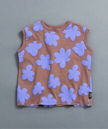 タンクトップ（ブルー・ネイビー/青色系・花柄・ボタニカル柄