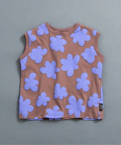 BREEZE（ブリーズ）の「【WEB限定】レトロ総柄&ボーダータンクトップ（タンクトップ・キッズ・ブラック/ブルー/オフホワイト/ターコイズブルー/ブラウン/ピンク/サーモンピンク/チャコール/オレンジ/イエロー・100/110/120/130/140/90）」の6枚目の写真