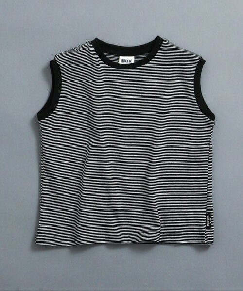 BREEZE（ブリーズ）の「【WEB限定】レトロ総柄&ボーダータンクトップ（タンクトップ・キッズ・ブラック/ブルー/オフホワイト/ターコイズブルー/ブラウン/ピンク/サーモンピンク/チャコール/オレンジ/イエロー・100/110/120/130/140/90）」の3枚目の写真