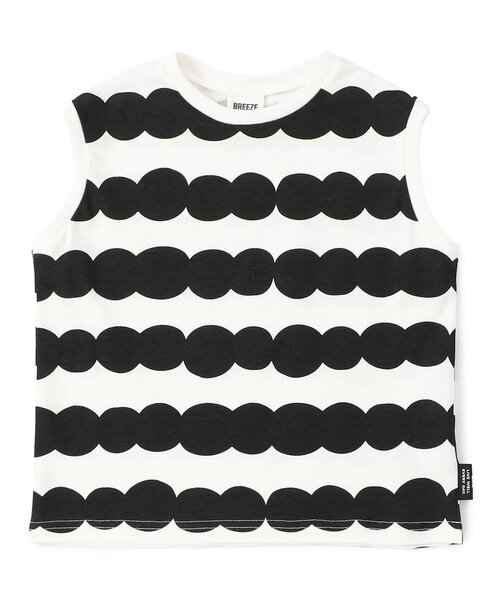 BREEZE（ブリーズ）の「【WEB限定】レトロ総柄&ボーダータンクトップ（タンクトップ・キッズ・ブラック/ブルー/オフホワイト/ターコイズブルー/ブラウン/ピンク/サーモンピンク/チャコール/オレンジ/イエロー・100/110/120/130/140/90）」の12枚目の写真