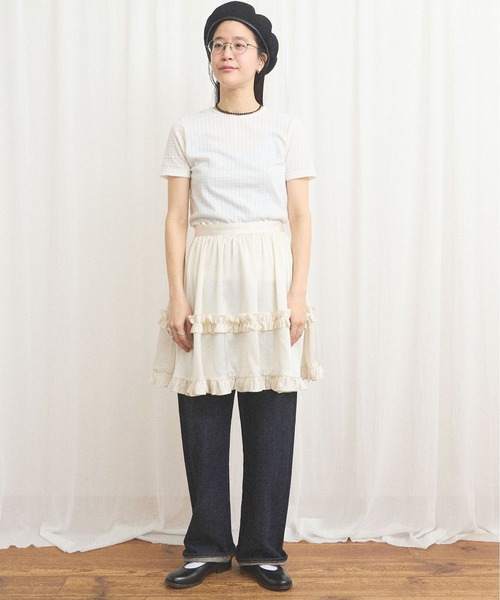 fig London(フィグロンドン)の「pure satin apron(スカート・レディース・ブラック/ホワイト・FREE)」の15枚目の写真