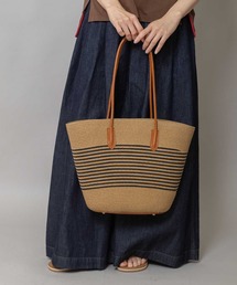 Munich（ミューニック）の「ペーパーブレードボーダー柄トートバッグ（トートバッグ）」