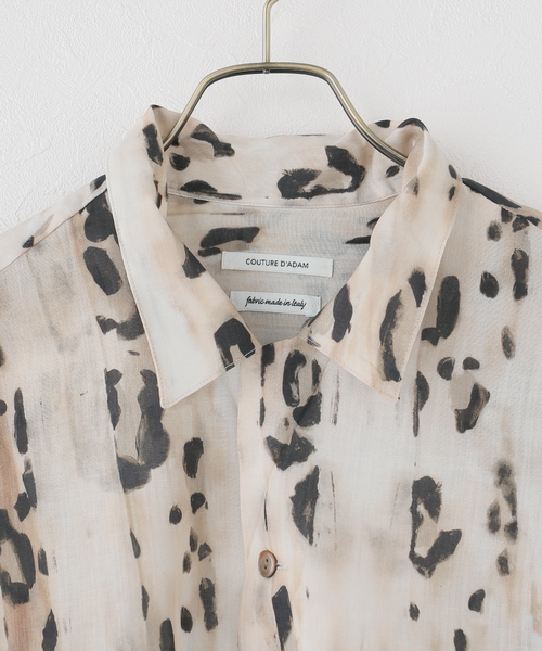 Couture d'adam（クチュールドアダム）の「COUTURE D'ADAM/クチュールドアダム Leopard Italian Print Open Coller Shirt（シャツ/ブラウス・レディース・ベージュ・38）」の5枚目の写真