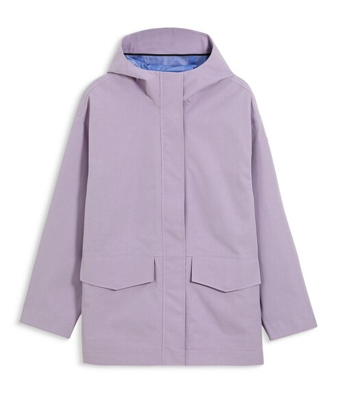 AIGLE(エーグル)の「透湿防水 3レイヤー ショートフレアジャケット(マウンテンパーカー・レディース・ダークネイビー/サンドベージュ/パープル・S/XS/M)」の15枚目の写真