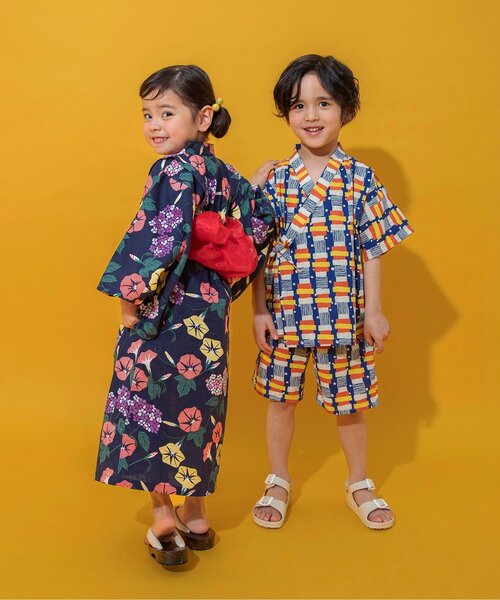 BREEZE(ブリーズ)の「すっぽり着られる BOYS甚平(浴衣・キッズ・ブラック/アイボリー/ブルー/オフホワイト/ブラウン/レッド/ネイビー/オレンジ・80/90/100/110/120/130/140)」の21枚目の写真