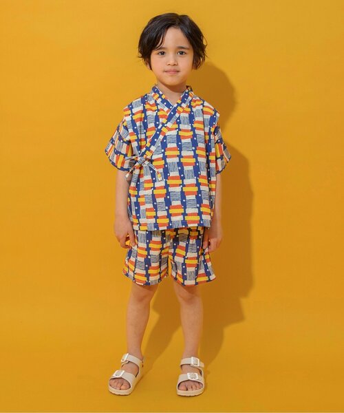 BREEZE(ブリーズ)の「すっぽり着られる BOYS甚平(浴衣・キッズ・ブラック/アイボリー/ブルー/オフホワイト/ブラウン/レッド/ネイビー/オレンジ・80/90/100/110/120/130/140)」の20枚目の写真