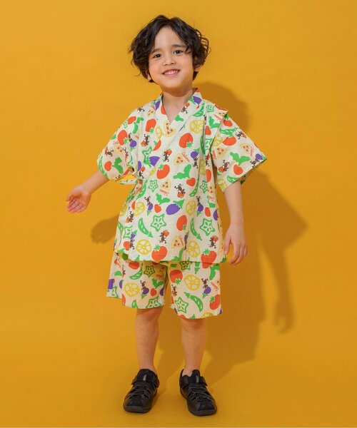 BREEZE(ブリーズ)の「すっぽり着られる BOYS甚平(浴衣・キッズ・ブラック/アイボリー/ブルー/オフホワイト/ブラウン/レッド/ネイビー/オレンジ・80/90/100/110/120/130/140)」の17枚目の写真