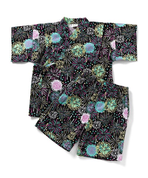 BREEZE(ブリーズ)の「すっぽり着られる BOYS甚平(浴衣・キッズ・ブラック/アイボリー/ブルー/オフホワイト/ブラウン/レッド/ネイビー/オレンジ・80/90/100/110/120/130/140)」の10枚目の写真