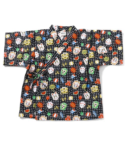 BREEZE(ブリーズ)の「すっぽり着られる BOYS甚平(浴衣・キッズ・ブラック/アイボリー/ブルー/オフホワイト/ブラウン/レッド/ネイビー/オレンジ・80/90/100/110/120/130/140)」の9枚目の写真