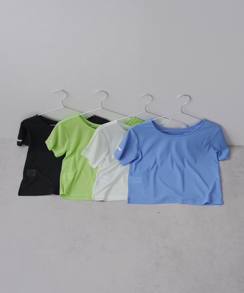 bohmal（ボマール）の「前後2wayシアーTシャツ（Tシャツ/カットソー・レディース・ライム/ホワイト/ブラック/ブルー・LL～3L/M-L）」の18枚目の写真
