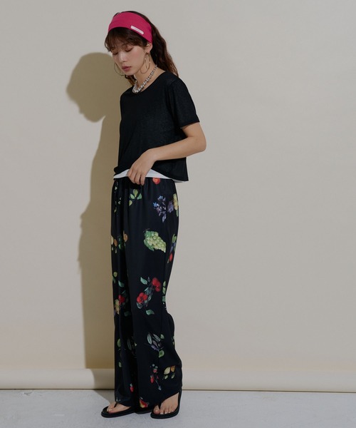 bohmal（ボマール）の「前後2wayシアーTシャツ（Tシャツ/カットソー・レディース・ライム/ホワイト/ブラック/ブルー・LL～3L/M-L）」の15枚目の写真