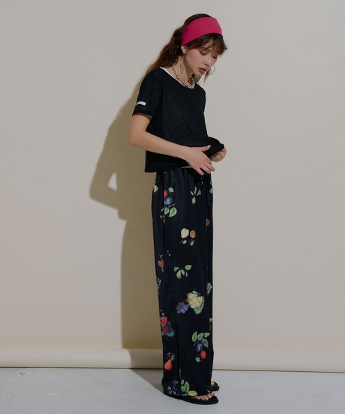 bohmal（ボマール）の「前後2wayシアーTシャツ（Tシャツ/カットソー・レディース・ライム/ホワイト/ブラック/ブルー・LL～3L/M-L）」の17枚目の写真