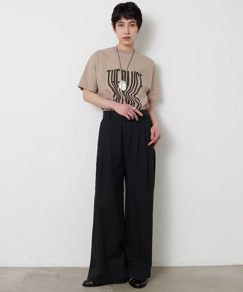 THE PAUSE（ザ ポーズ）の「【THE PAUSE】ウィーグルロゴTEE（Tシャツ/カットソー・レディース・オフホワイト/サックスブルー/ベージュ・FREE）」の10枚目の写真