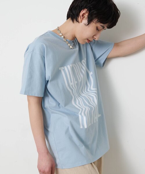 THE PAUSE（ザ ポーズ）の「【THE PAUSE】ウィーグルロゴTEE（Tシャツ/カットソー・レディース・オフホワイト/サックスブルー/ベージュ・FREE）」の17枚目の写真