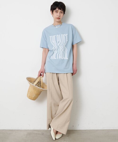 THE PAUSE（ザ ポーズ）の「【THE PAUSE】ウィーグルロゴTEE（Tシャツ/カットソー・レディース・オフホワイト/サックスブルー/ベージュ・FREE）」の12枚目の写真