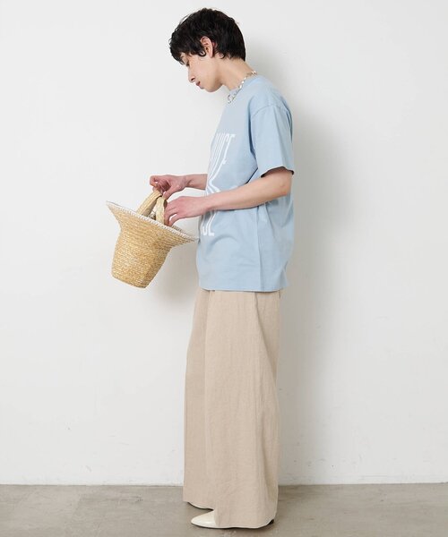 THE PAUSE（ザ ポーズ）の「【THE PAUSE】ウィーグルロゴTEE（Tシャツ/カットソー・レディース・オフホワイト/サックスブルー/ベージュ・FREE）」の13枚目の写真