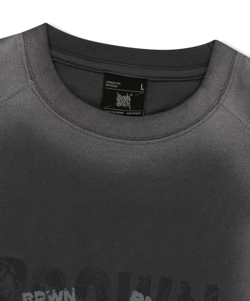 BROWNBREATH(ブラウンブレス)の「SEAM SPRAYED TEE - CHARCOAL(Tシャツ/カットソー・レディース・その他・SMALL/MEDIUM/LARGE/X-LARGE)」の3枚目の写真
