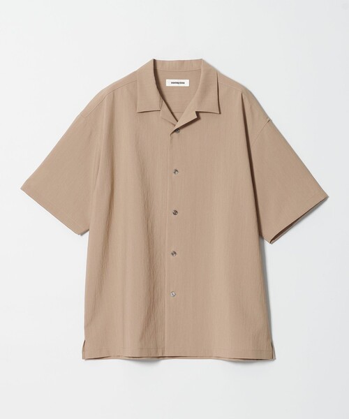MONKEY TIME(モンキータイム)の「RENU TROシリーズ オープン カラー シャツ -セットアップ対応-(シャツ/ブラウス・メンズ・ブラック/ベージュ/ダークグレー・XL/L/M/S)」の3枚目の写真