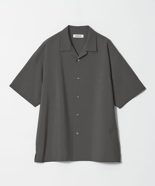 MONKEY TIME(モンキータイム)の「RENU TROシリーズ オープン カラー シャツ -セットアップ対応-(シャツ/ブラウス・メンズ・ブラック/ベージュ/ダークグレー・XL/L/M/S)」の2枚目の写真