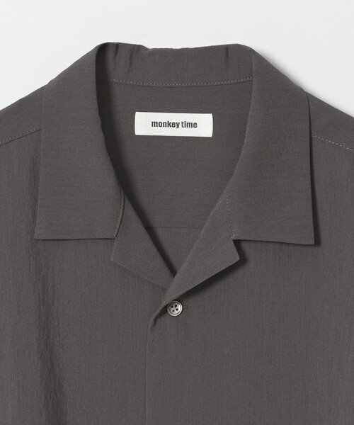 MONKEY TIME(モンキータイム)の「RENU TROシリーズ オープン カラー シャツ -セットアップ対応-(シャツ/ブラウス・メンズ・ブラック/ベージュ/ダークグレー・XL/L/M/S)」の9枚目の写真