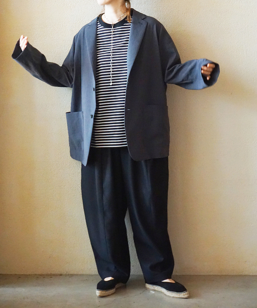 JOURNAL STANDARD LUXE(ジャーナルスタンダード ラックス)の「トロピカルジャケット(その他アウター・レディース・チャコールグレー/ブラック・FREE)」の6枚目の写真