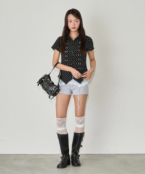 WHO'S WHO gallery(フーズフーギャラリー)の「【WEB限定】ナポレオンコンパクト半袖シャツ(シャツ/ブラウス・レディース・ブラック/ホワイト系その他/ブラック系その他/オフホワイト・FREE)」の22枚目の写真