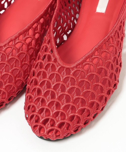 Andemiu（アンデミュウ）の「ラウンドメッシュフラットシューズ634249（その他シューズ・レディース・レッド/アイボリー/ブラック・MEDIUM/SMALL）」の21枚目の写真