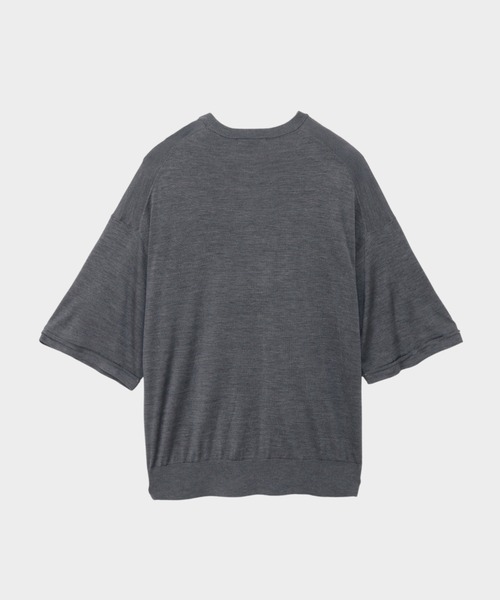 CINOH(チノ)の「SILK RELAXED TEE(ニット/セーター・メンズ・ブラック/グレー・46)」の12枚目の写真