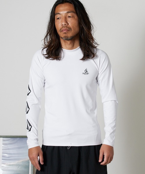 VOLCOM(ボルコム)の「VOLCOM/ボルコム PISTOL STONE LS RASH 長袖ラッシュガード 2026年 夏 夏服(ラッシュガード・メンズ・ホワイト/ブラック・M/L/XL)」の11枚目の写真